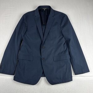 Banana Republic Mens Navy Performance Blazer 40S Slim fit lightweight breathable